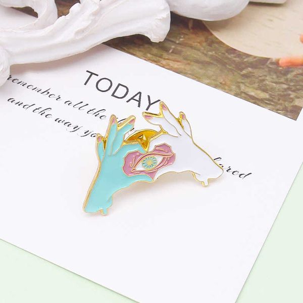 

your eyes are full of my fashion couple brooch jewelry, Gray