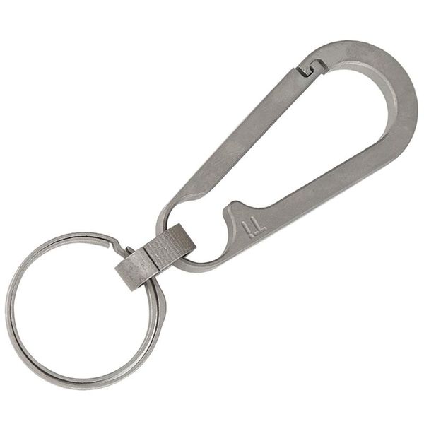 

hooks & rails ultralight aviation titanium anti-lost carabiner, keychain, creative gift with 26mm key ring