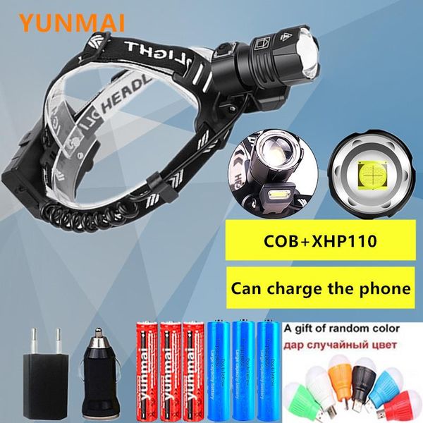 

100000lm most powerful xhp110 led headlamp 18650 xhp90 headlight usb rechargeable head torch light fishing lamp headlamps