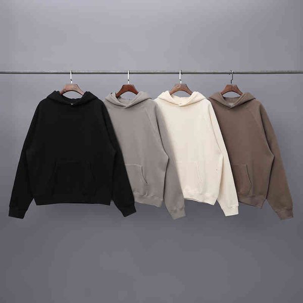 

hoodies 21fw design for men and women letters behind plus velvet high street hoodie sweater trend casual fashion oversized loose, Black