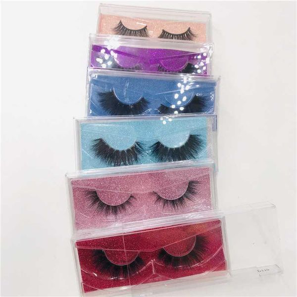 

pairs/lot mink 5d lashes natural regular eyelashes custom clear boxes eyelash1