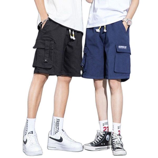 

men's shorts 2021 summer fashion 5-point youth casual, White;black