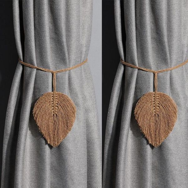

curtain & drapes 2pcs tieback buckle macrame bedroom holder cotton woven roller blind holdback living room decorative accessories