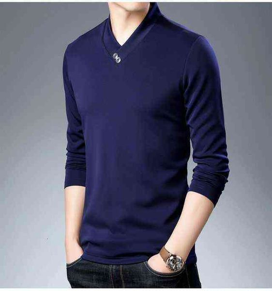 

spring and autumn wear young men's long sleeved sweater leisure solid color v-neck pullover t-shirt fashion trend bottomed shirt, White;black
