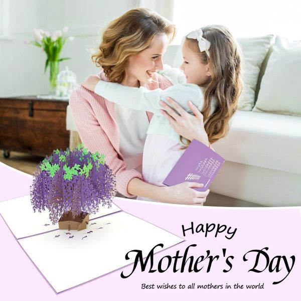 

mother's day card thank you cards postcards greeting post wisteria paper set