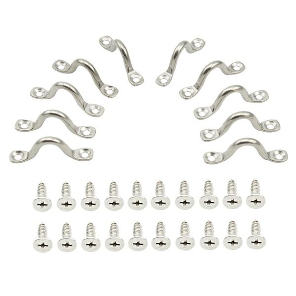 

10pcs stainless steel kayak canoe boat pull handle buckles with screws replacement parts rafts/inflatable boats