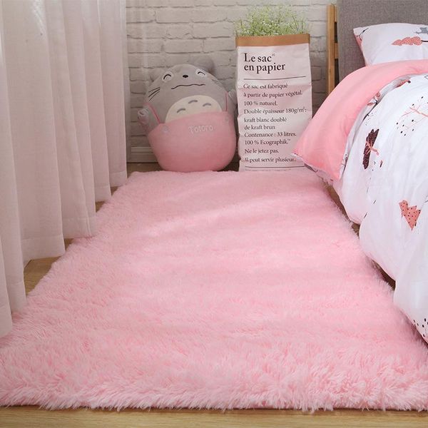 

carpets pink carpet for girls shaggy children's floor soft mat room decoration teenager nordic rectangle red fluffy large size rugs