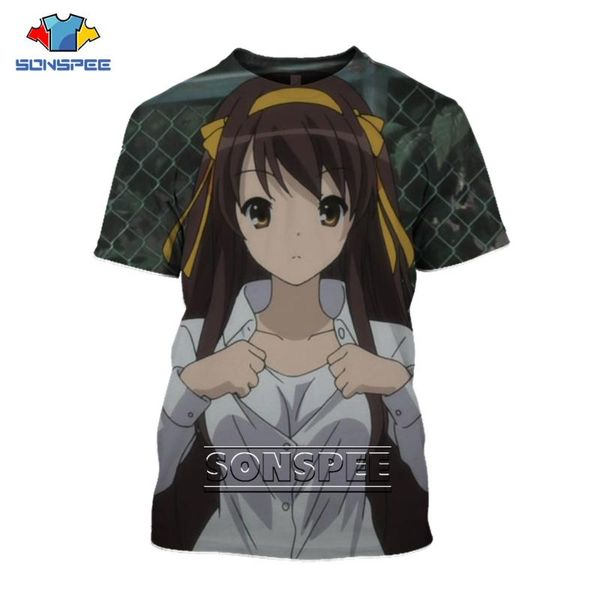 

men's t-shirts sonspee 2021 anime men women tees 3d print comfortable fashion harajuku cute loli sleeve oversized t shirt, White;black