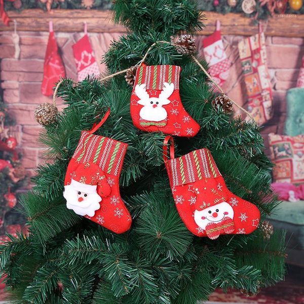 

christmas decorations decoration socks gift bags doors and windows living room candy santa claus snowman elk