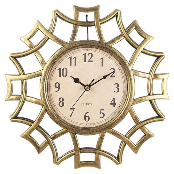 

wall clocks abstract vintage numerals silent geometric home 10 inches decorative quartz needle nordic style clock round living room