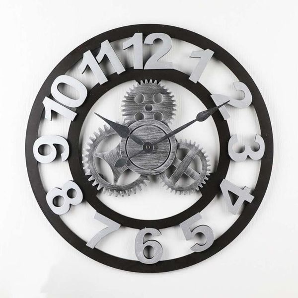 

wall clocks european retro industrial wind gears living room bar decoration hanging personality clock c