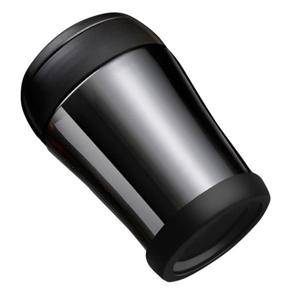 

360ml soup screw lid porridge easy clean insulated lunch container vacuum flask with folding spoon outdoor stainless steel dinnerware s sets