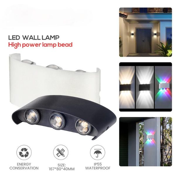 

outdoor waterproof wall lamp ac 220v home interior lighting bedroom bedside rgb color installed on the