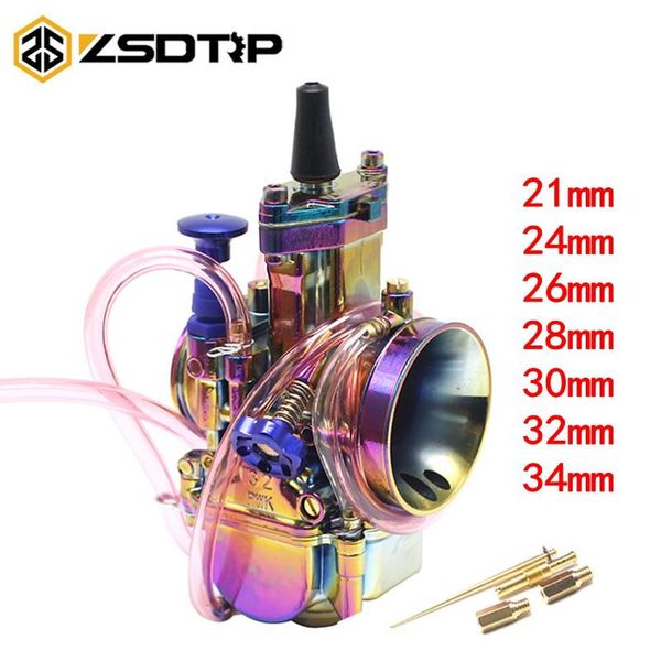 

motorcycle fuel system zsdtrp 21 24 26 28 30 32 34mm pwk carburetor carburador with power jet 50-250cc 2/4t engine scooter dirt pit bike