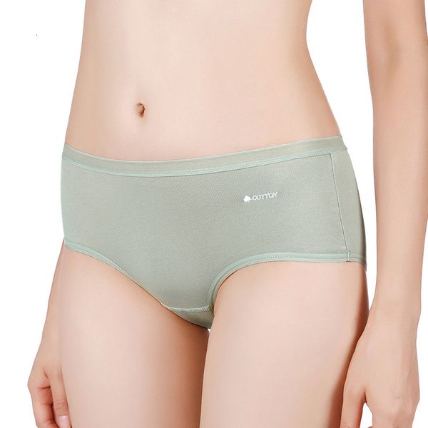 

printing women's middle waist pure cotton girl's triangle underwear, Black;pink
