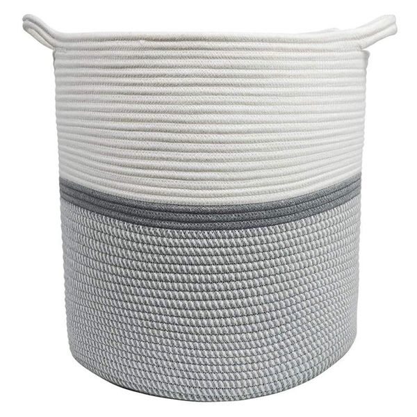 

storage baskets cotton rope woven basket toy clothes sorting dirty