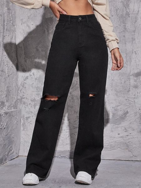 

high waist wide leg jeans z0jd#, Blue