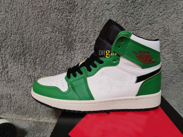 

wmns 1 high og lucky green basketball shoes 1s mens womens shoe sneakers for size 36-46 db4612 300