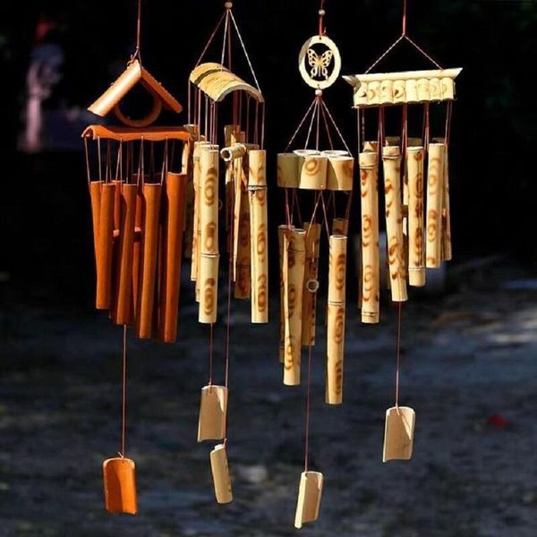 

decorative objects & figurines outdoor bamboo wind chimes yard antique garden tubes bell copper relaxing windchime wall hanging home decor h