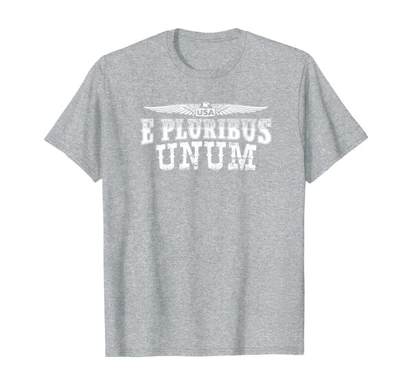 

E Pluribus Unum Patriotic Gift USA Eagle Patriot Latin Motto T-Shirt, Mainly pictures
