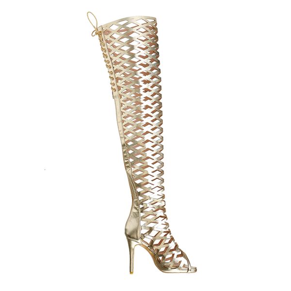 

sandals olomm gladiator woman platform sandals thin cut high heels nice toe-open women's gold shoes size eua 4-15 5xp0, Black