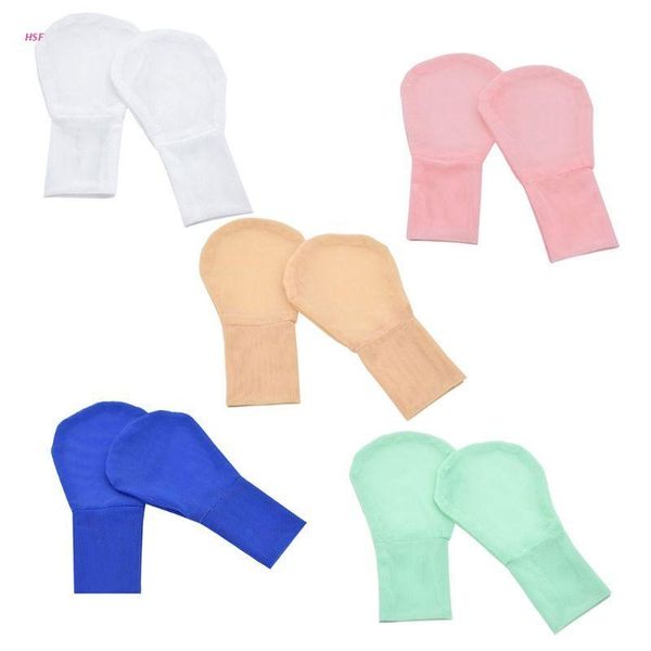 

children's mittens born anti scratching summer breathable mesh baby gloves kids protection face, White