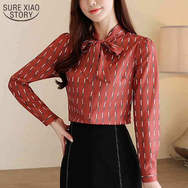 

autumn red for women bow tie chiffon blouse slim cardigan bottoming shirt chemisier femme and 10749 210508, White