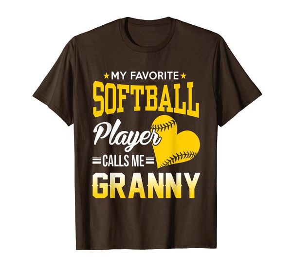 

my favorite softball player calls me granny t shirt, White;black