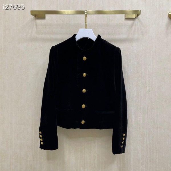 

women's jackets w1550 fashion women coats & 2021 runway luxury european design party style clothing, Black;brown