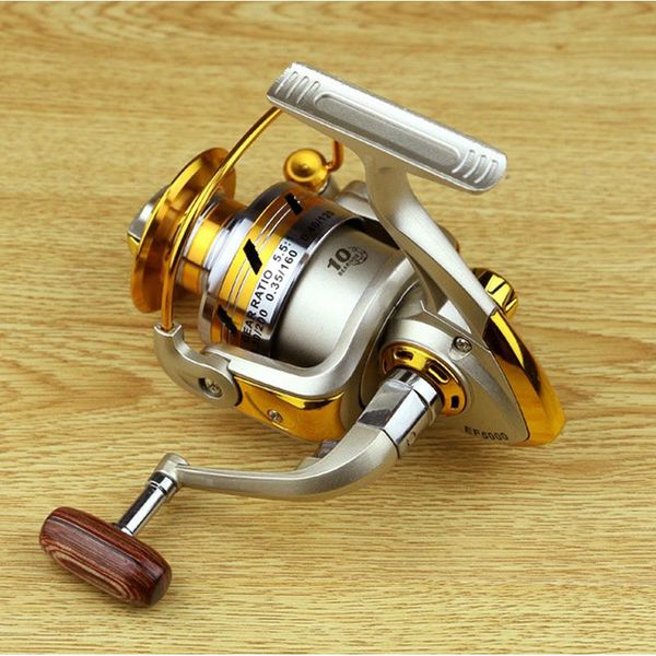 

baitcasting reels 10 bb spinning fishing reel ef 1000-7000 series 5:5:1 metal left/right hand wheels pesca tackle