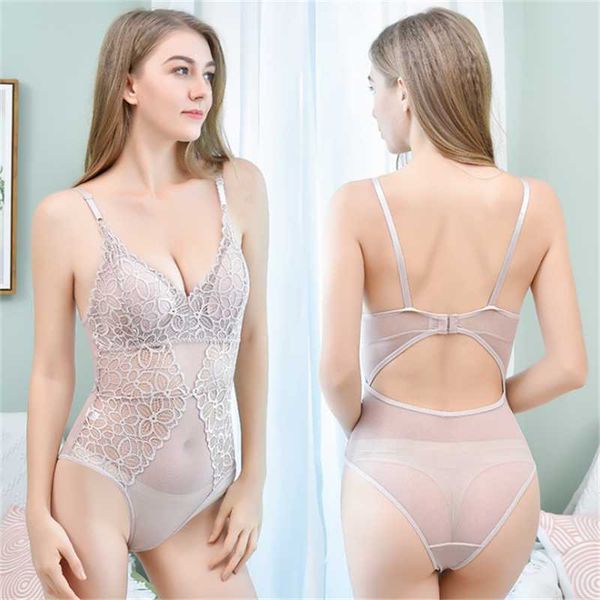 

women's shapers lace bodyshaper bra women deep v push up padded thong body suit seamless hollow girls underwear shapewear bodysuit, Black;white
