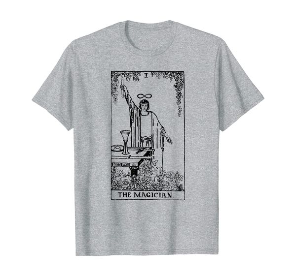 

tarot card| : the magician | tarot t-shirt, White;black