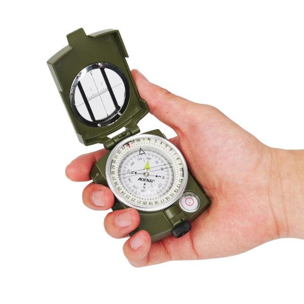 

outdoor gadgets af-4580 zinc alloy compass metal multifunctional fluorescent