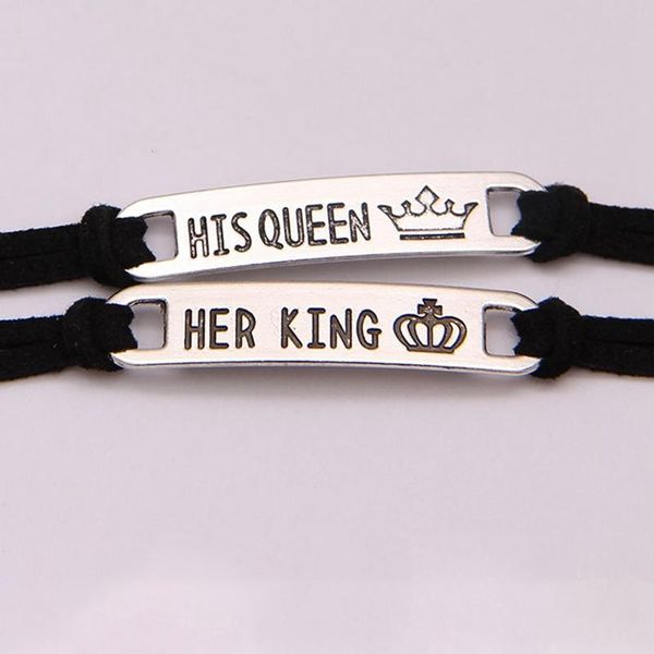 

couples bracelets set king and queen bracelet handmade lovers charm, Golden;silver