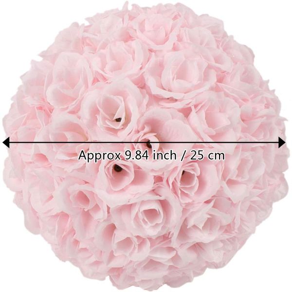 

10pcs 25cm flower balls wedding decoration pink decorative flowers & wreaths
