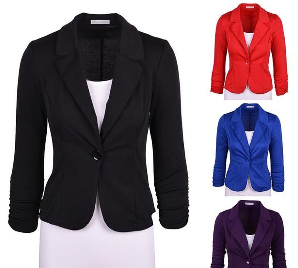 

konishi slim one button jacket women, Black;brown
