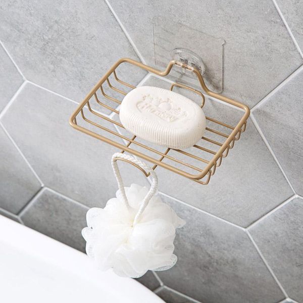 

iron wall mounted soap dish with 1hook hanger holder bathroom soaps tray storage shelf box shower caddy dishes