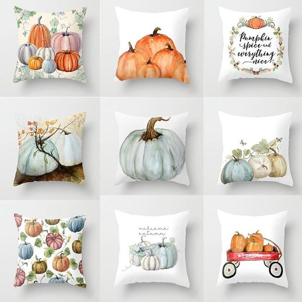 

45*45cm halloween pumpkin cushion cover pillow case thanksgiving home decor sofa car kussenhoes cojines cushion/decorative