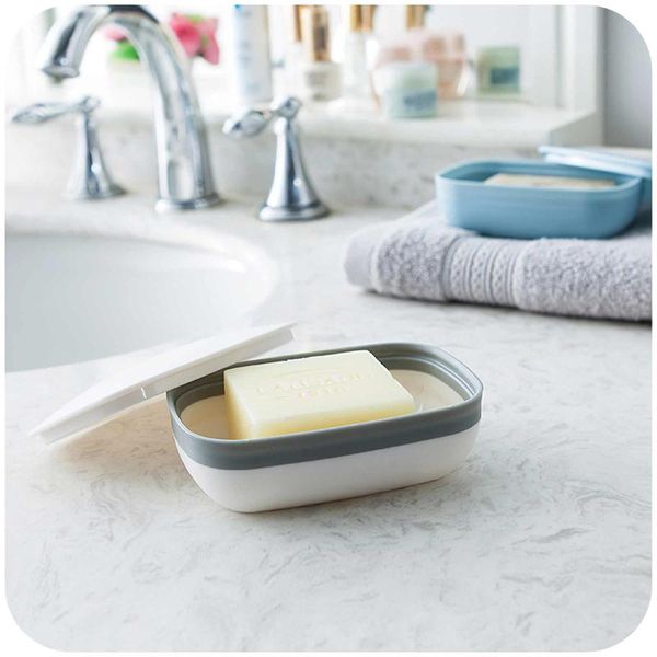 

soap dishes bathroom box, waterproof portable sealed plastic household shower travel, box