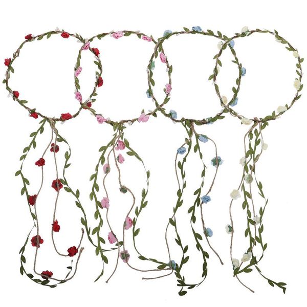 

decorative flowers & wreaths 4pcs bridal wreath headdress holiday girl