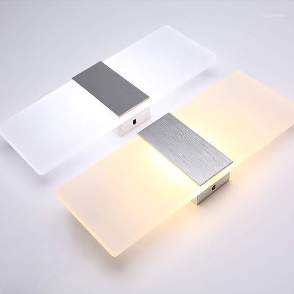 

modern acrylic 12w led wall sconces aluminum lights decorative lamps night light for pathway staircase bedroom balcony gentelway11