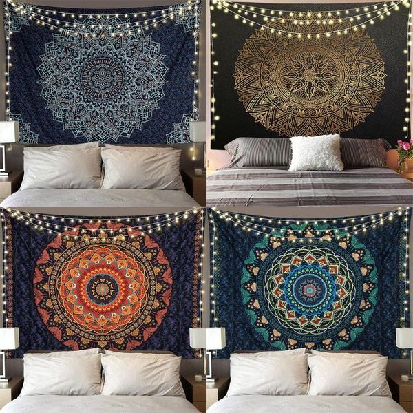 

tapestries 1pc mandala tapestry wall hanging blanket mattress sandy beach throw rug for camping travel tent room decor
