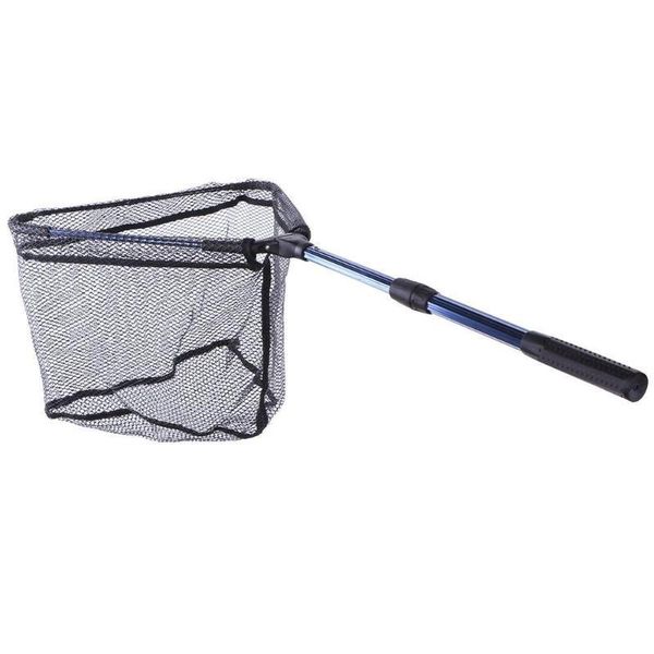 

fishing accessories 90cm large folding net aluminum alloy telescoping foldable landing retractable pole for carp tackle blue