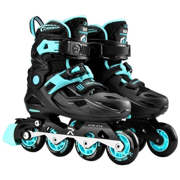 

pu-roller inline speed skating shoes roller skates sneakers waterproof women professional patins size 28-39 &