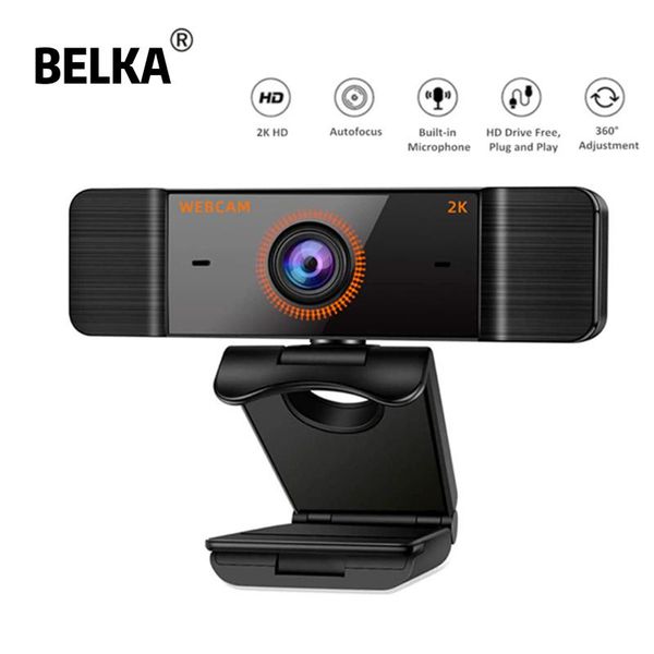 

webcams 2k hd webcam with microphone drive computer pc web camera for live broadcast video calling conference work