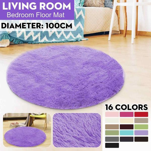 

carpets floor mat round cover anti-skid shag area rug home living room bedroom square carpet yoga blanket soft comfort washable