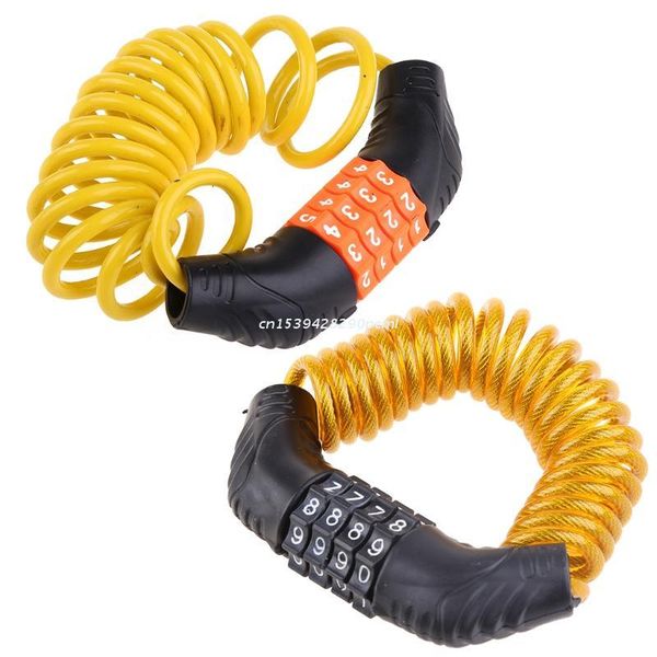 

bike locks 4-digit motorcycle helmet lock combination with cable for motorbike scooter street bike, secures dropship