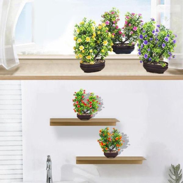 

decorative flowers & wreaths artificial plant bonsai fake flower potted for indoor living room decoration1