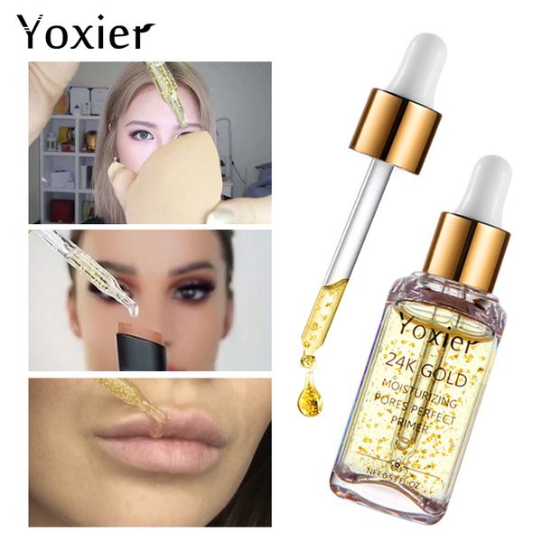 

yoxier cross-border makeup primer 24k gold hya acid essence for direct export