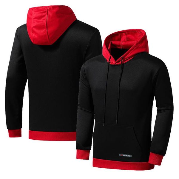 

men's hoodies & sweatshirts spring and autumn youth korean hooded sweater fashion simple long sleeve student loose jacket, Black